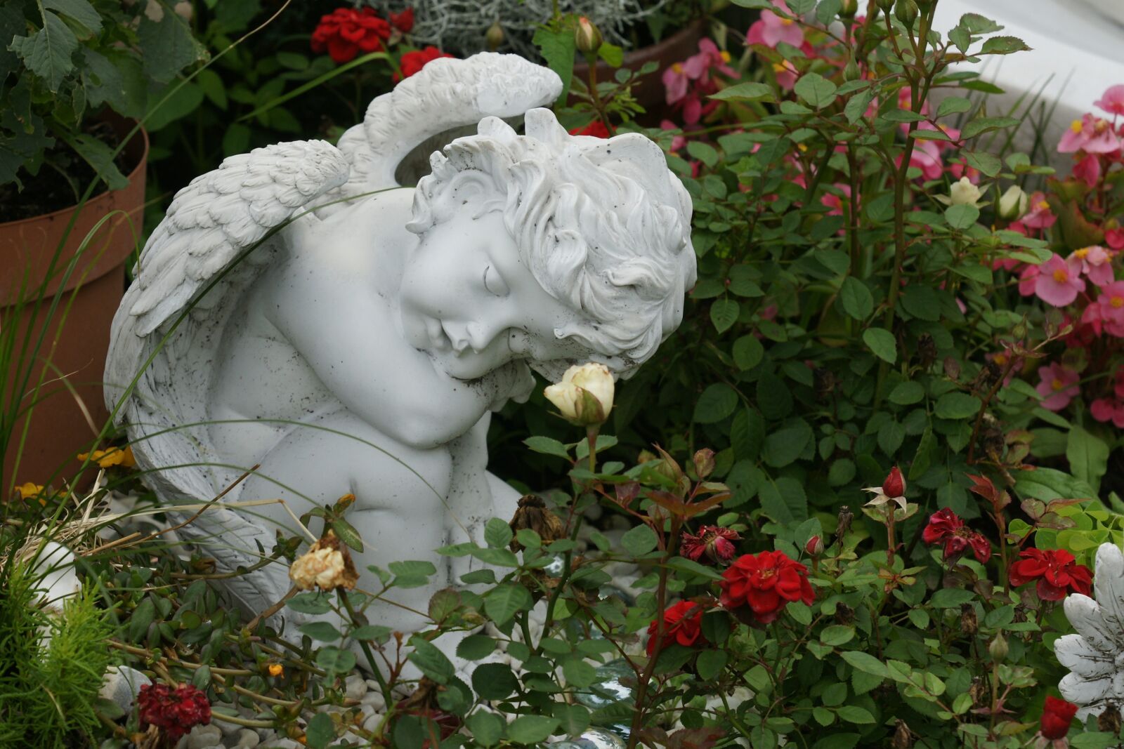 Sony Alpha DSLR-A700 sample photo. Angel, contemplative, figure photography
