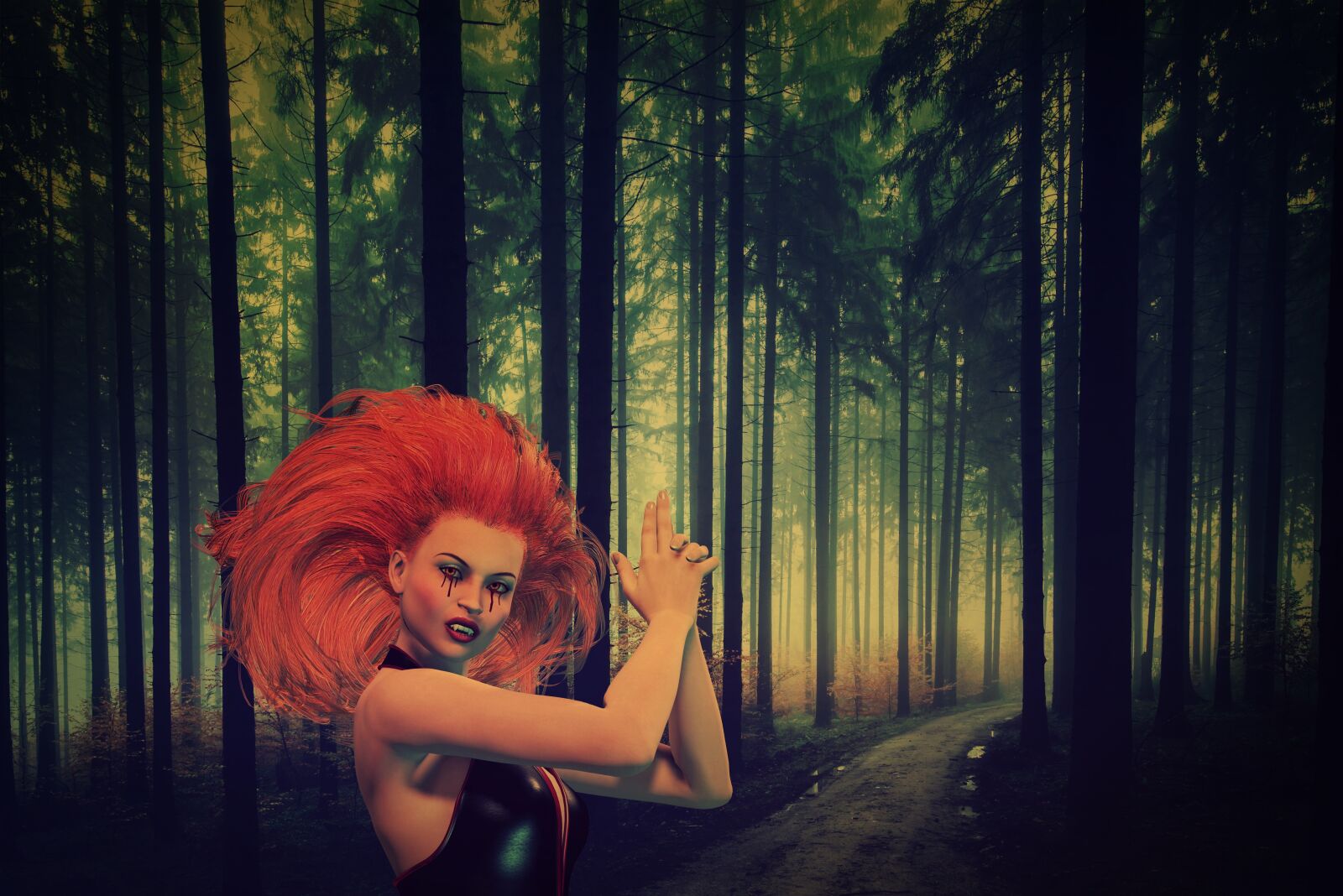 Nikon D750 sample photo. Dark, fantasy, forest photography