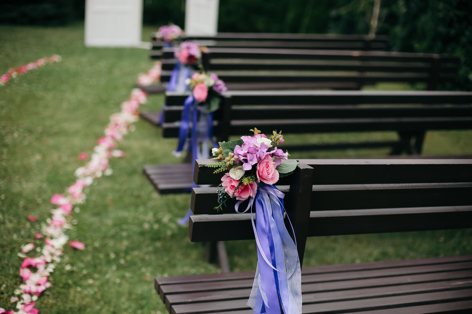 Canon EF 50mm F1.4 USM sample photo. Wedding, bench, arch photography
