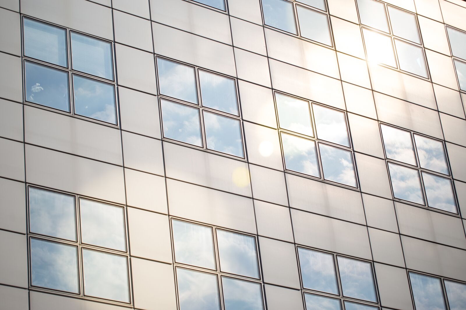 Canon EF 100mm F2.8L Macro IS USM sample photo. Windows, reflection, clouds photography