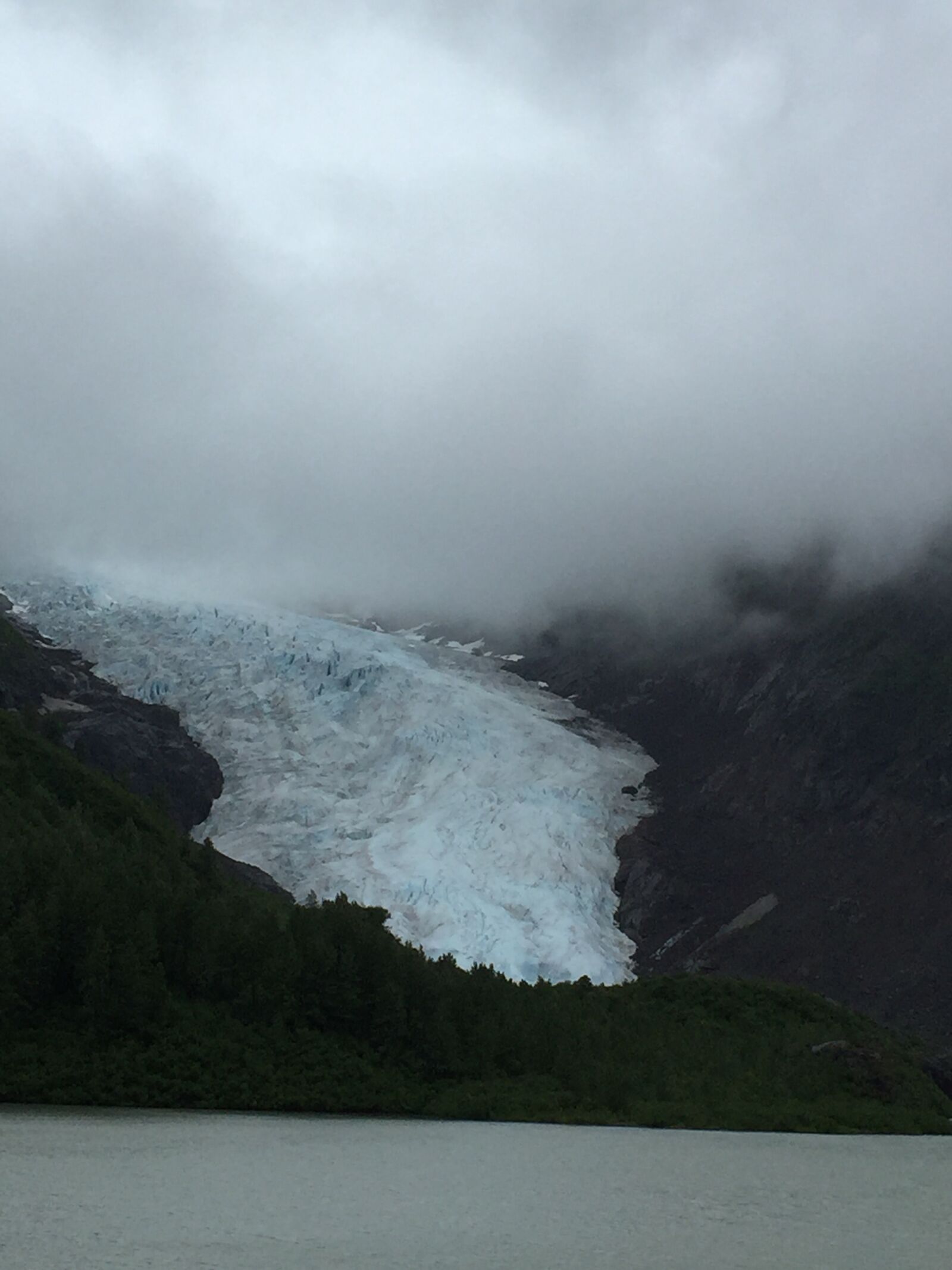 iPhone 6 back camera 4.15mm f/2.2 sample photo. Ice field, bc, mist photography