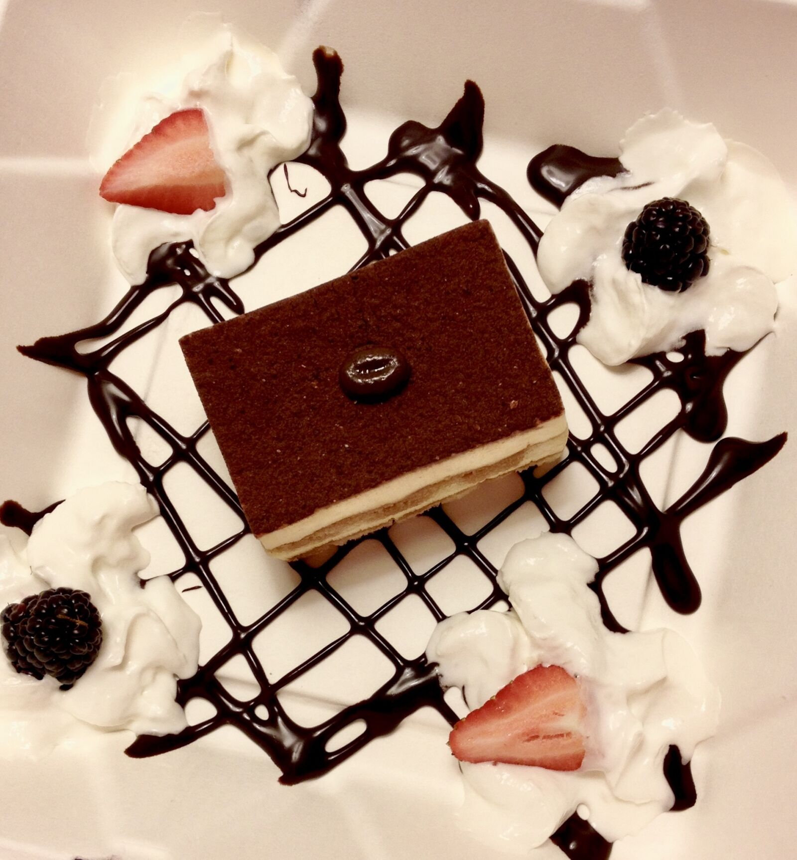 iPhone 4S back camera 4.28mm f/2.4 sample photo. Tiramisu, dessert, italian photography
