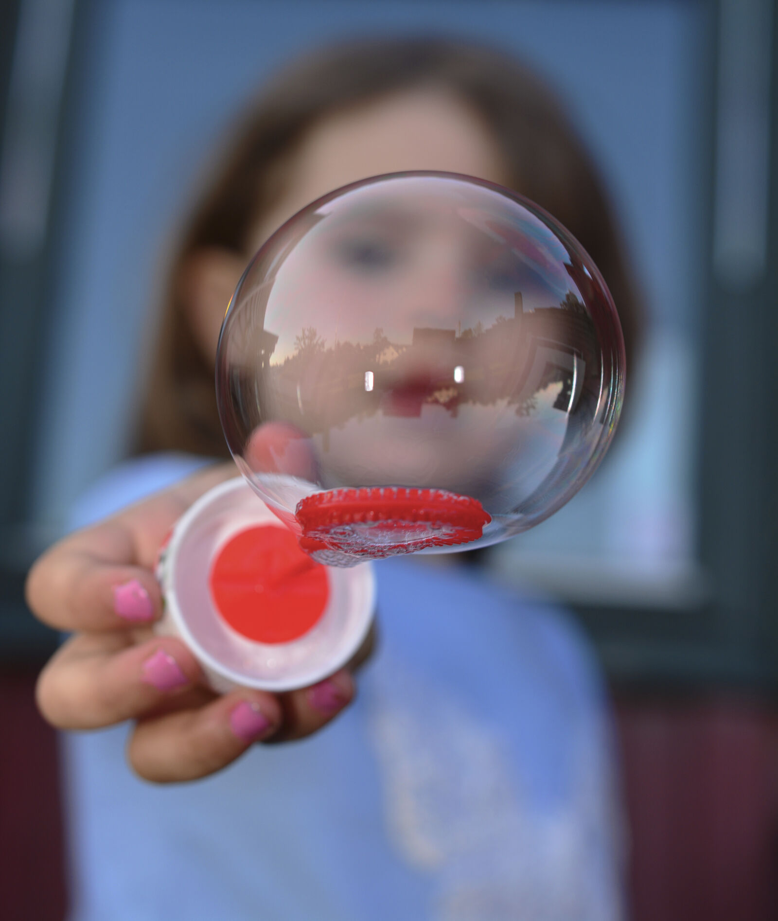Nikon D5200 sample photo. Adorable, blur, bubble, child photography