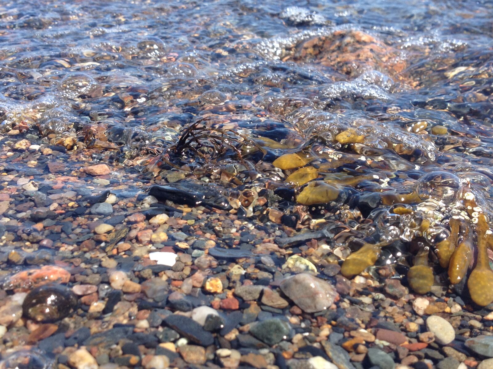 iPhone 4S back camera 4.28mm f/2.4 sample photo. Beach, ocean, reflections, rocks photography