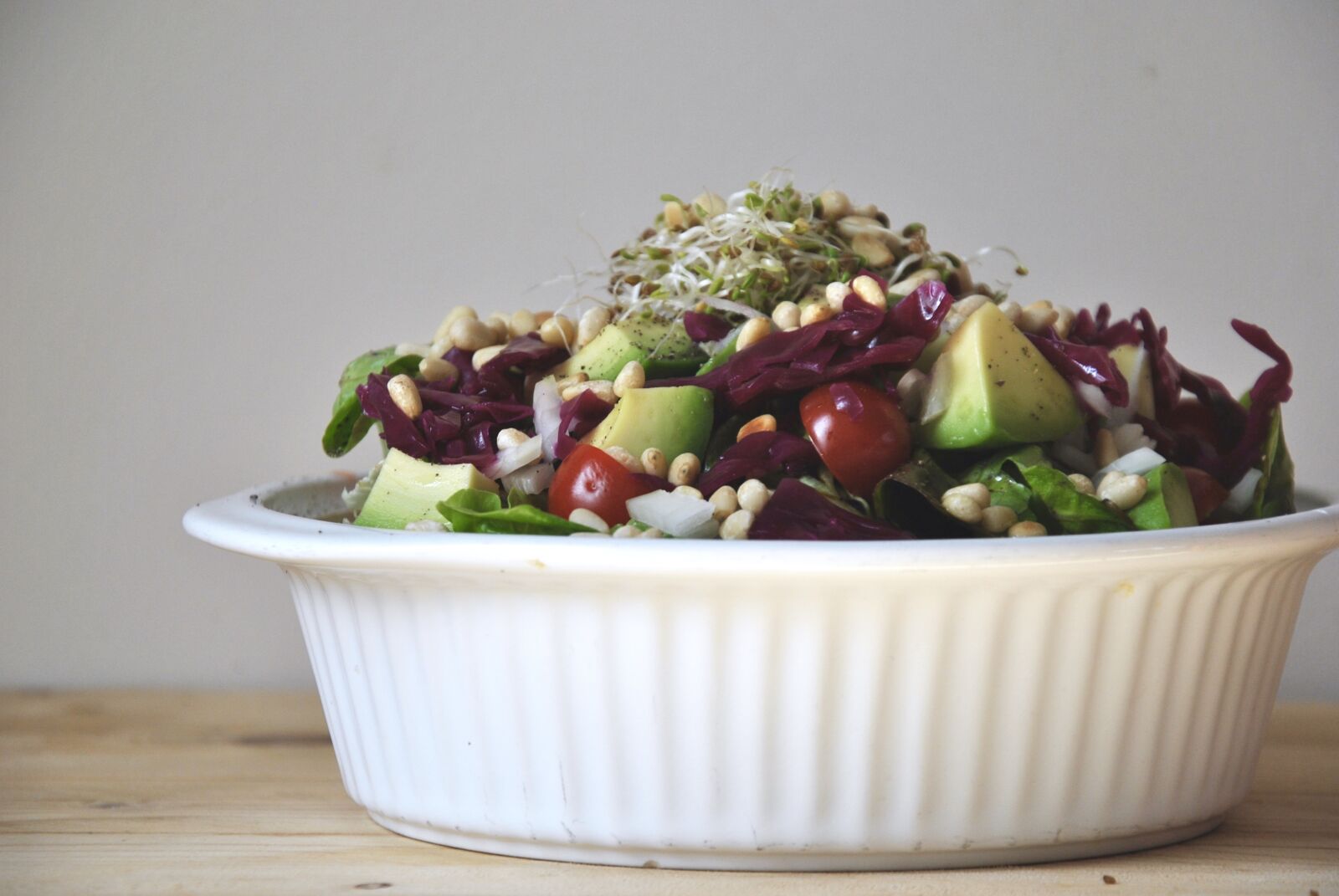 Nikon D3000 sample photo. Salad, healthy, vegan photography