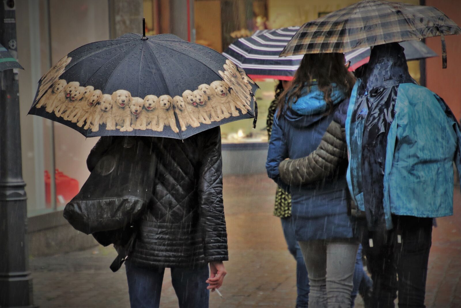 Canon EOS 80D sample photo. Umbrella, rain, wet photography