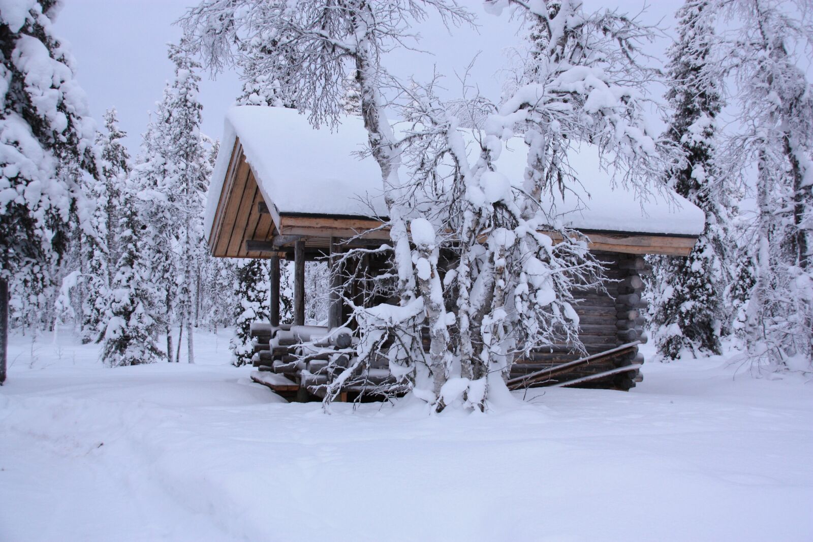 Canon EOS 450D (EOS Rebel XSi / EOS Kiss X2) sample photo. Chalet, snow, lapland photography