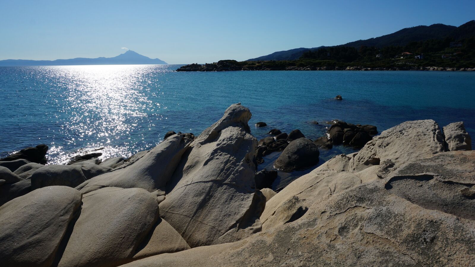 Sony Alpha NEX-5T sample photo. Greece, calkidiki, rocks photography