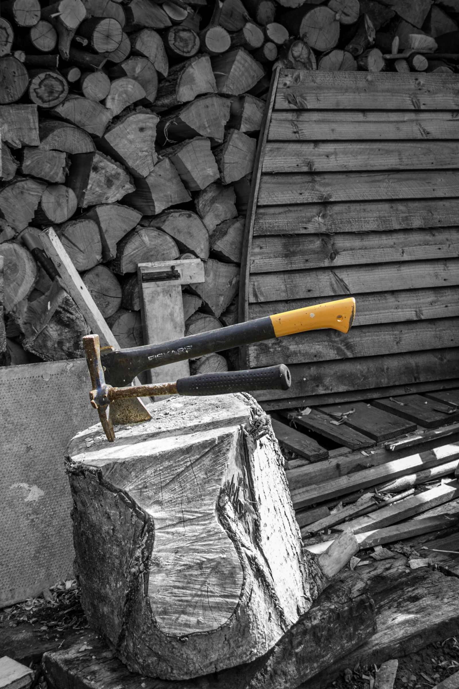 Canon EOS 70D sample photo. Woodcutter, axe, tool photography