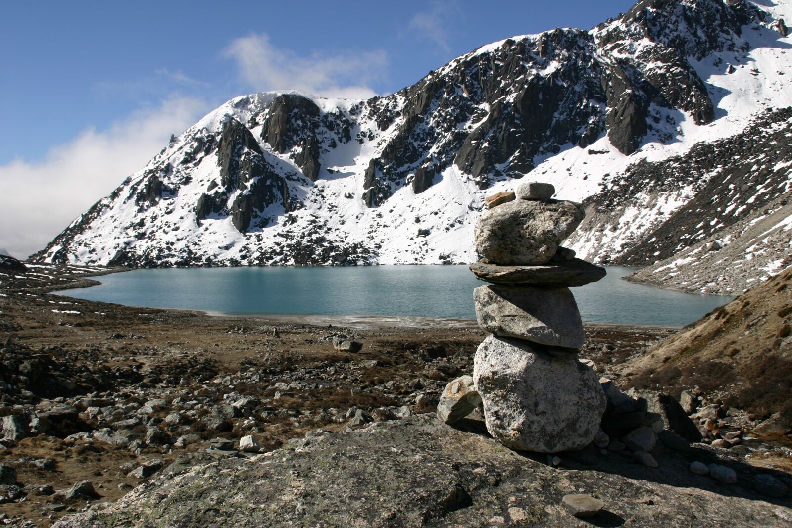 Canon EOS 300D (EOS Digital Rebel / EOS Kiss Digital) sample photo. Lake, mountain, gokyo photography