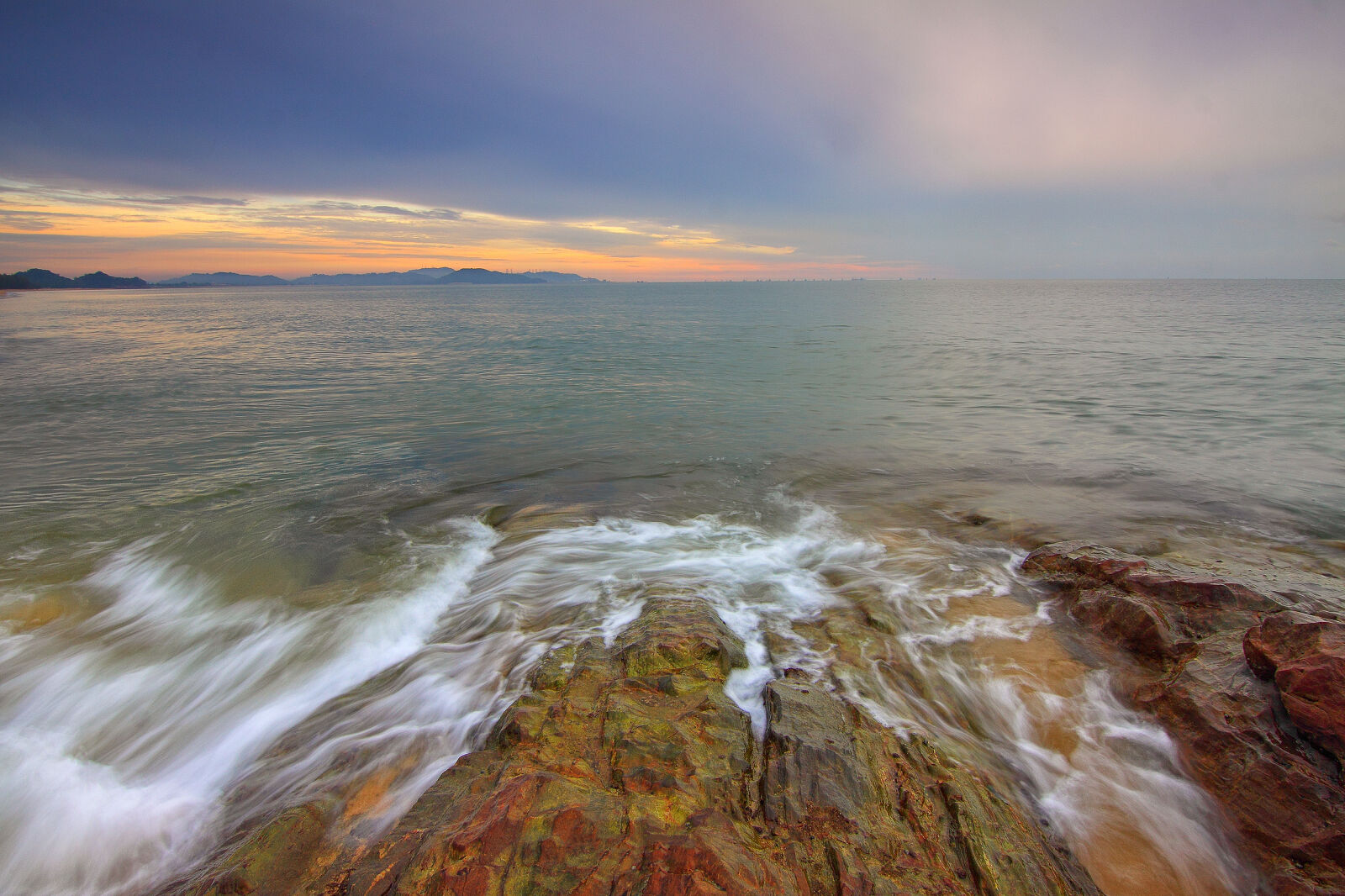 Canon EOS 50D sample photo. Slow, motion, stone, sunrise photography