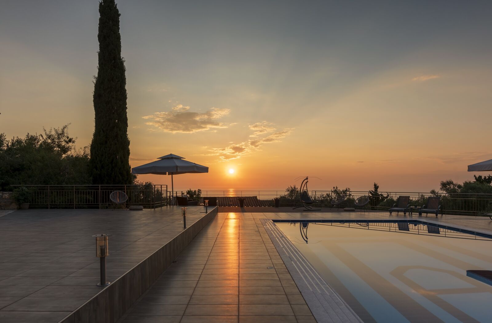 Nikon D750 sample photo. Sunset, pool, sea photography