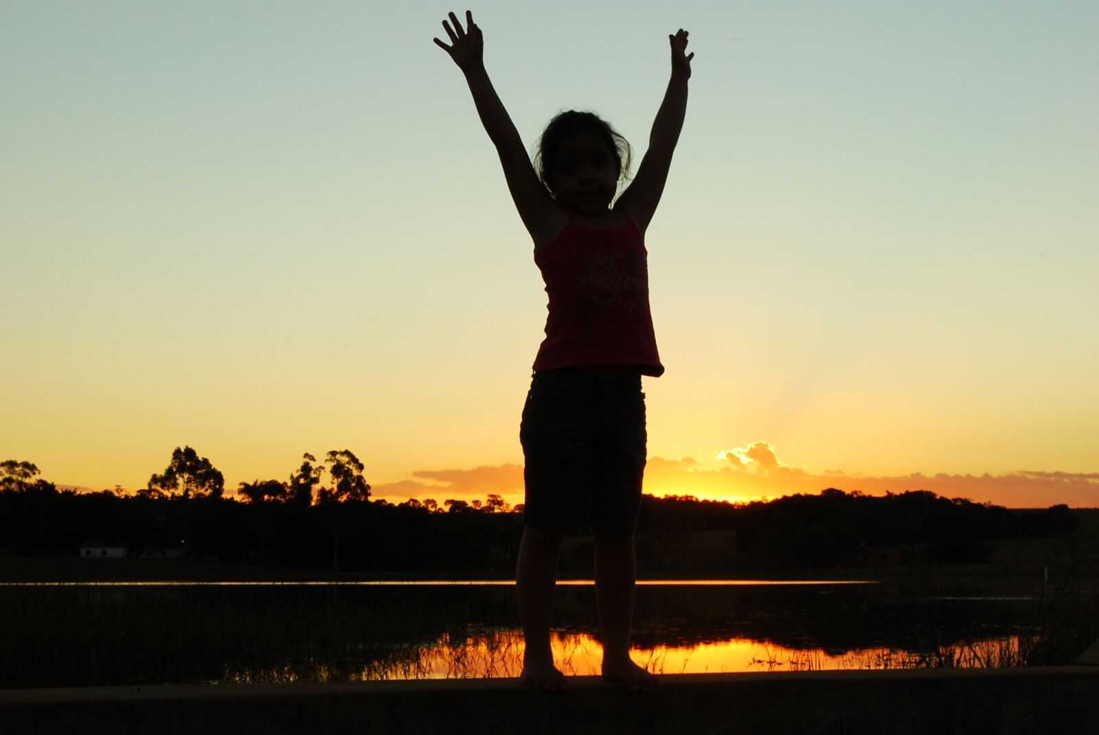 Nikon D60 sample photo. Girl, twilight, field photography