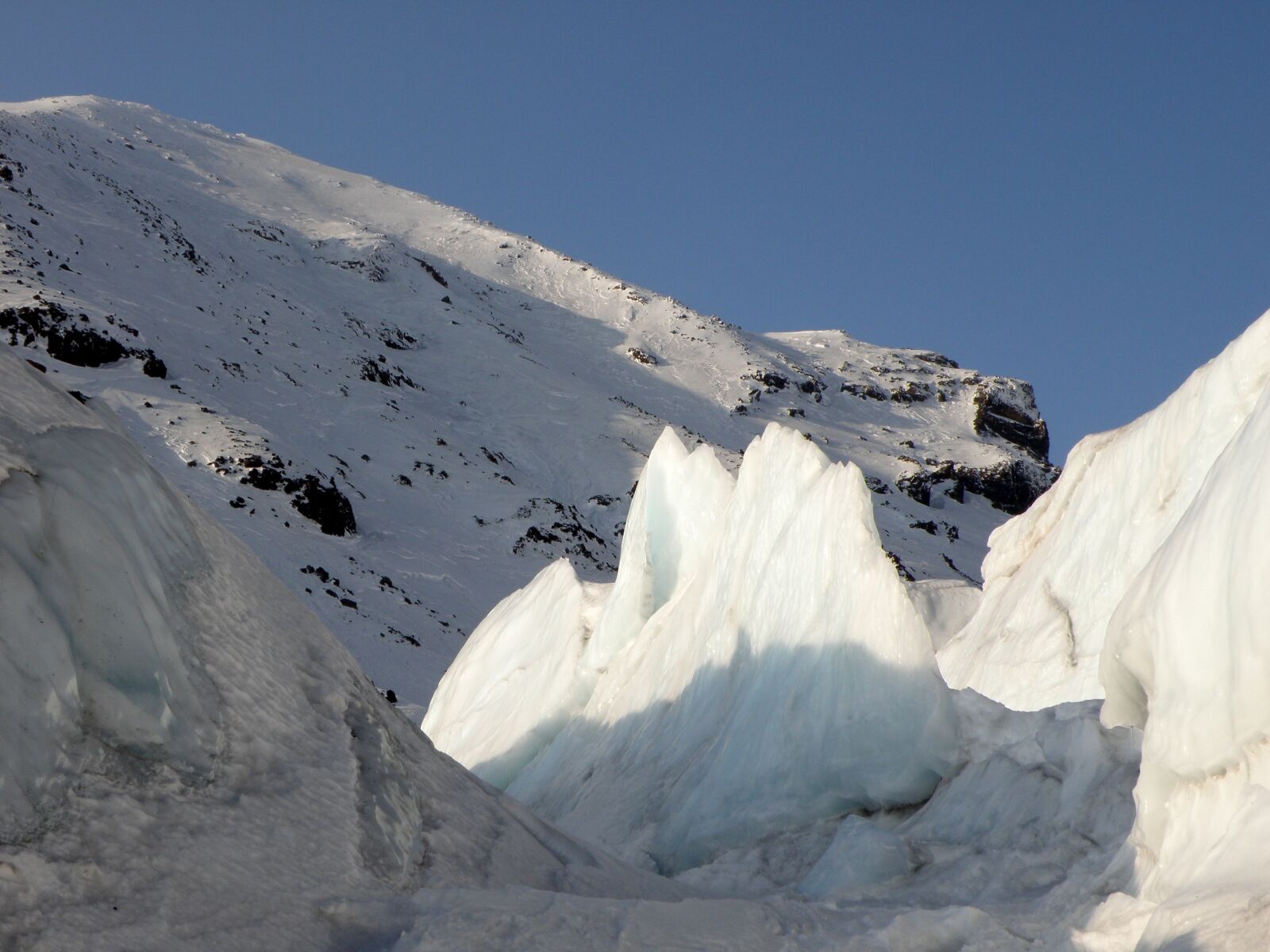 Olympus SP570UZ sample photo. Glacier, volcano, blocks photography