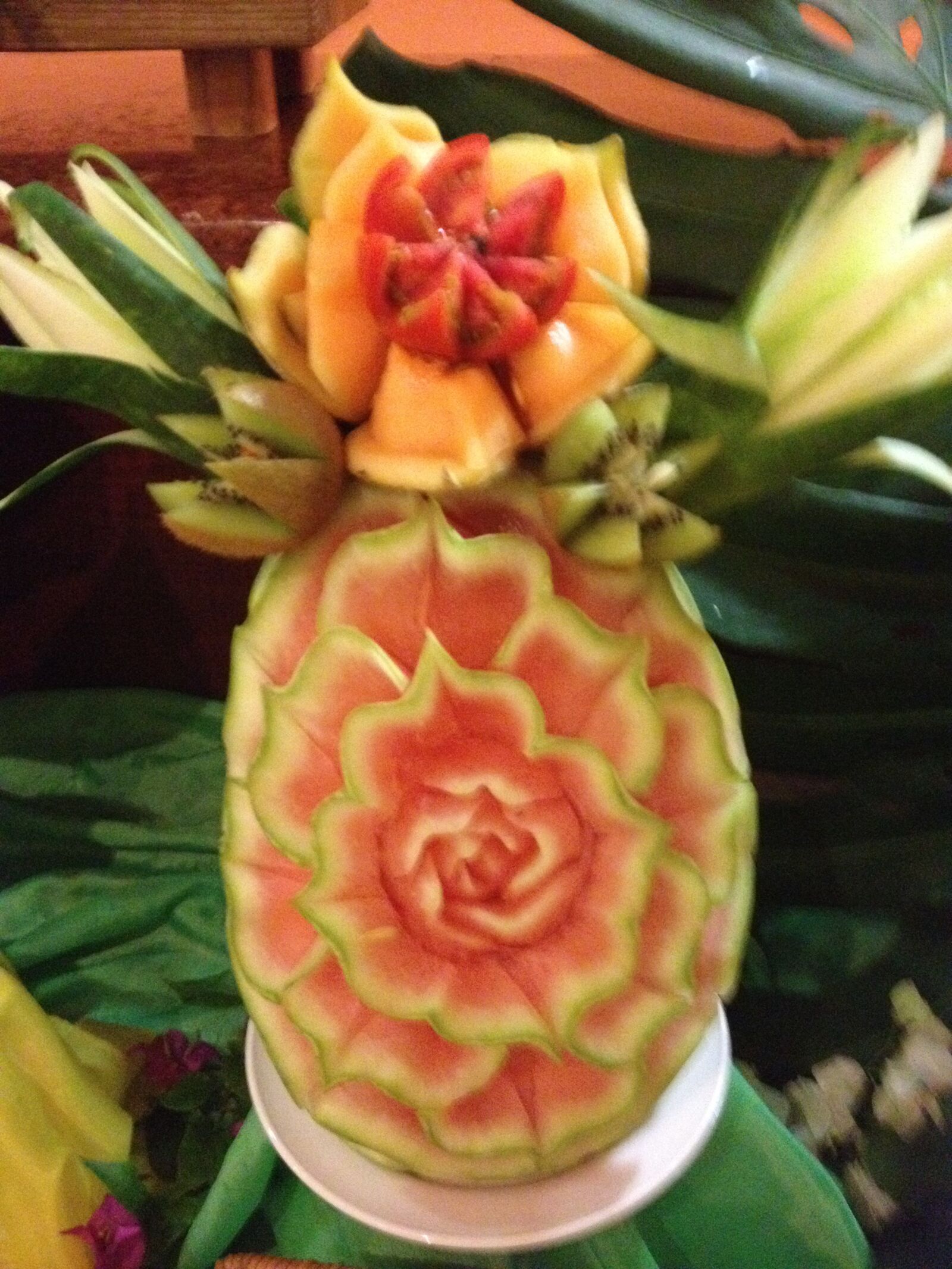 Apple iPhone 4S sample photo. Fruit sculpture, jamaica, melon photography