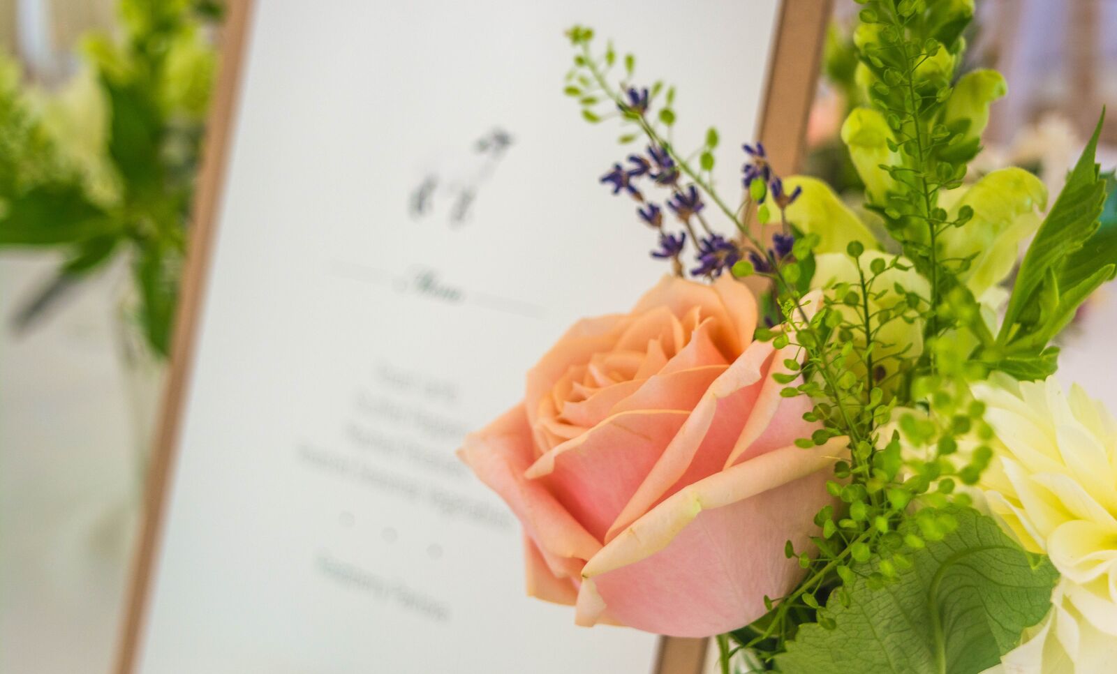 Nikon D5200 sample photo. Wedding, menu, flower photography