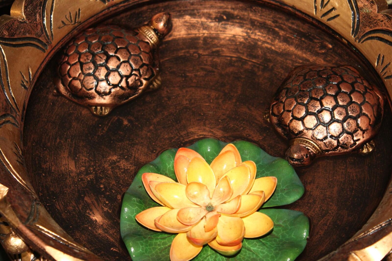 Canon EOS 500D (EOS Rebel T1i / EOS Kiss X3) sample photo. Turtle, metal, water, art photography