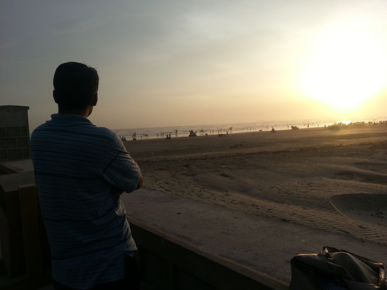 Samsung Galaxy Note2 sample photo. Sunset, karachi, alone photography