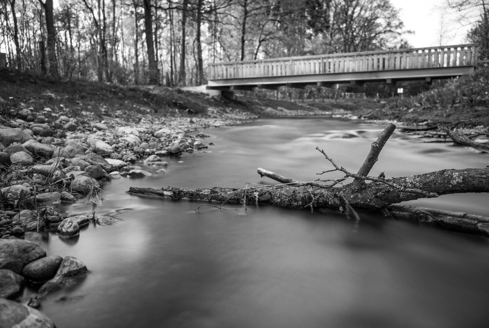 Sony a7 sample photo. Alster, river, long exposure photography