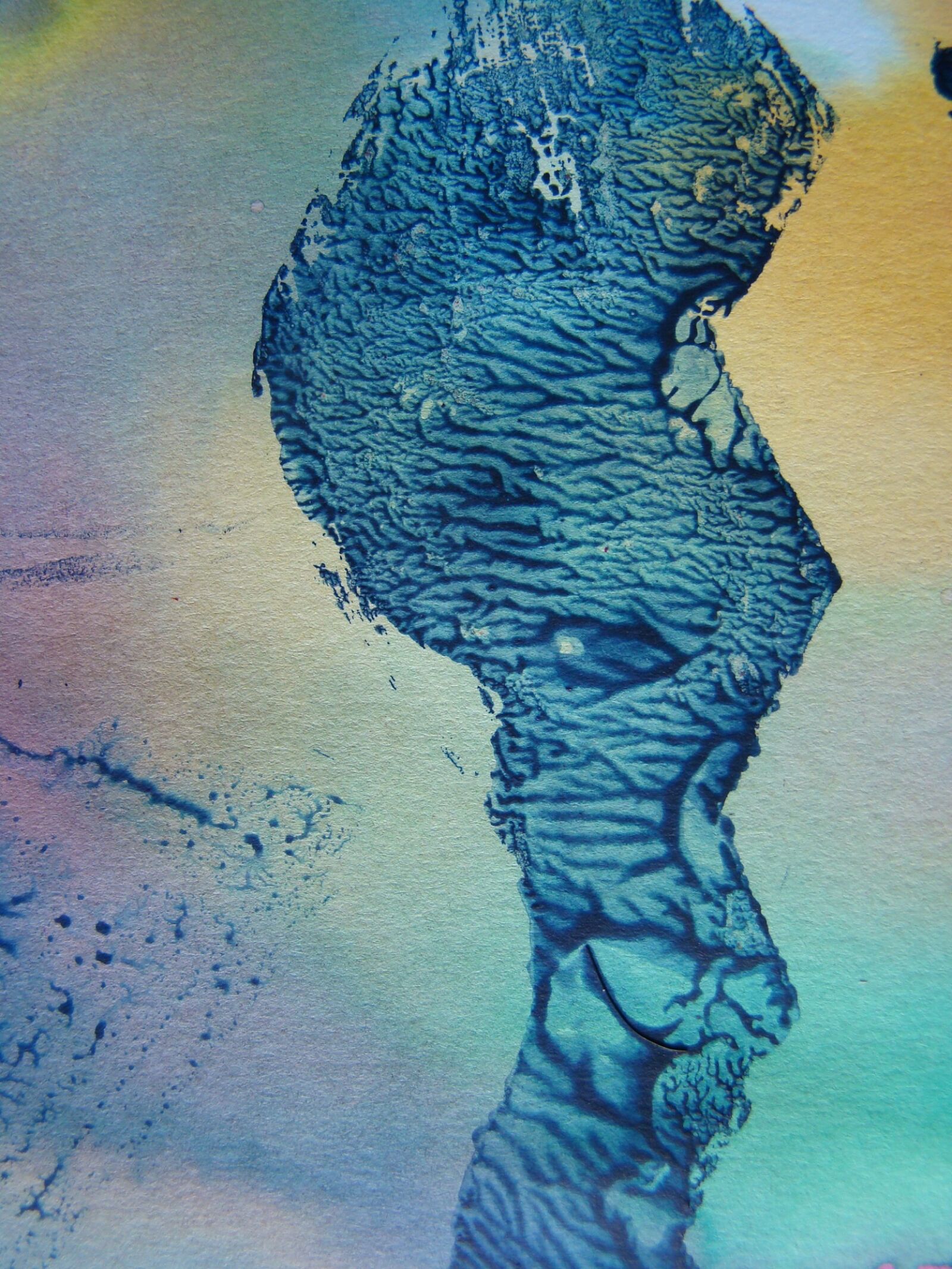 Sony DSC-H9 sample photo. Acrylic, blue, painting photography