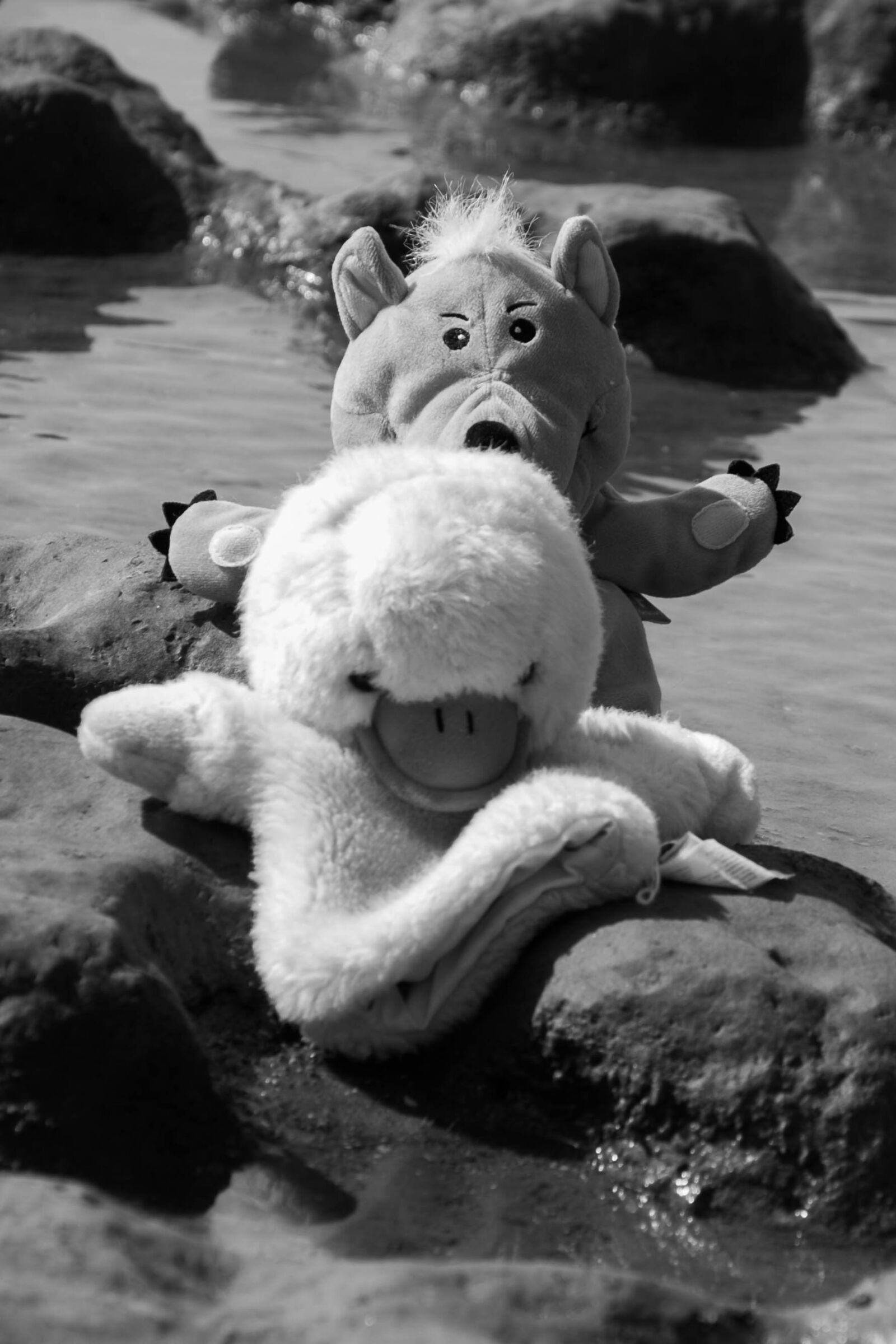 Fujifilm X-T1 sample photo. Bed, duck, hug, kid photography