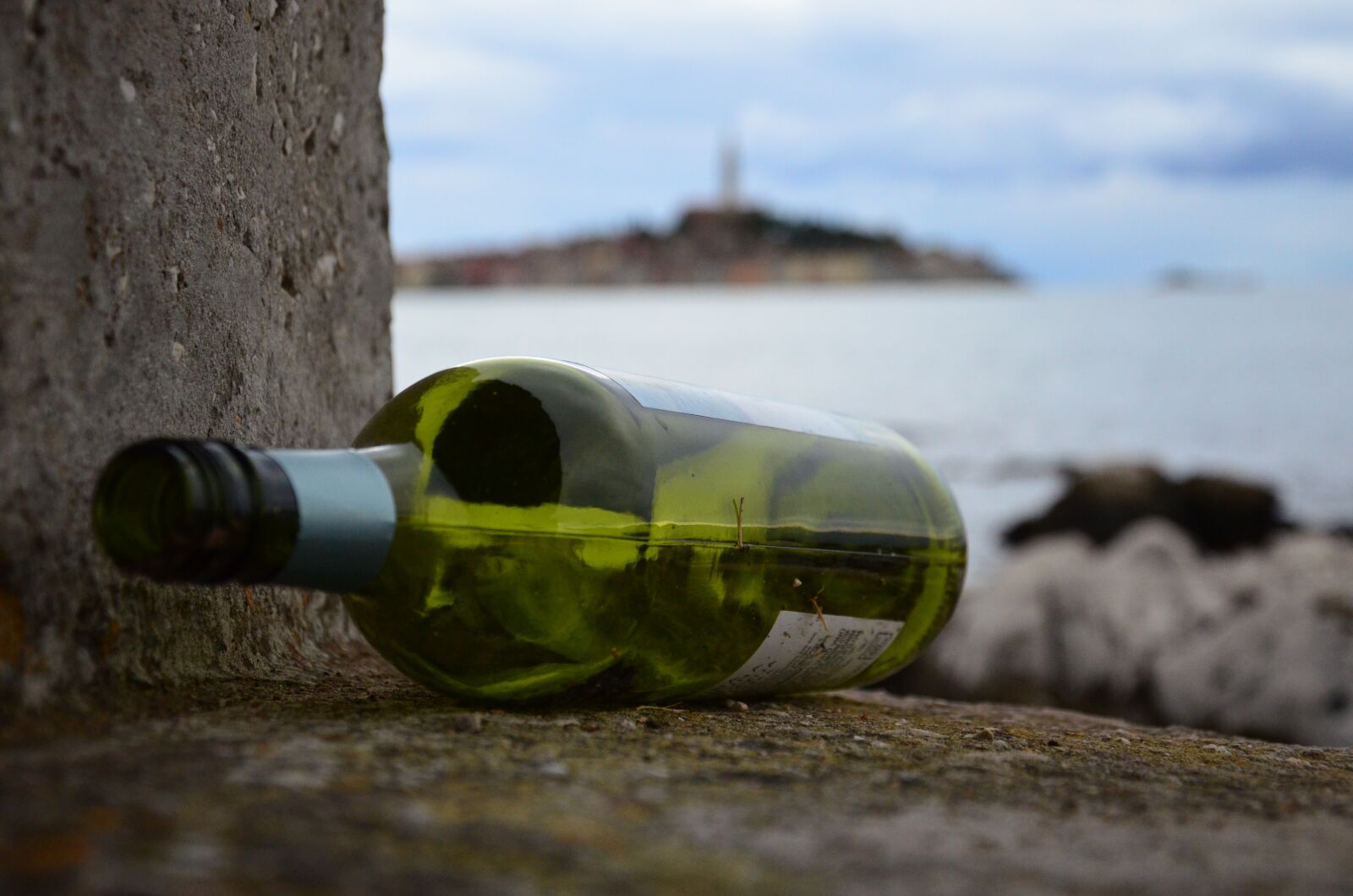 Nikon D5100 sample photo. Wine bottle, rovinj, croatia photography