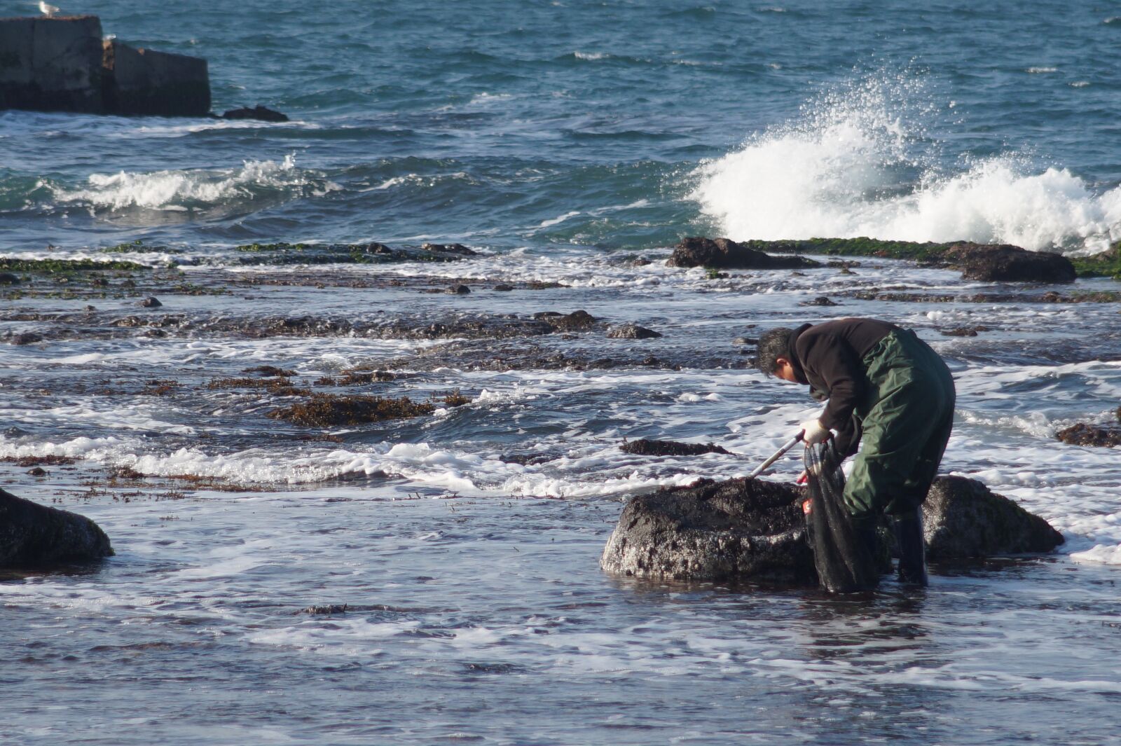 Sony SLT-A58 sample photo. Sea, waves, winter photography