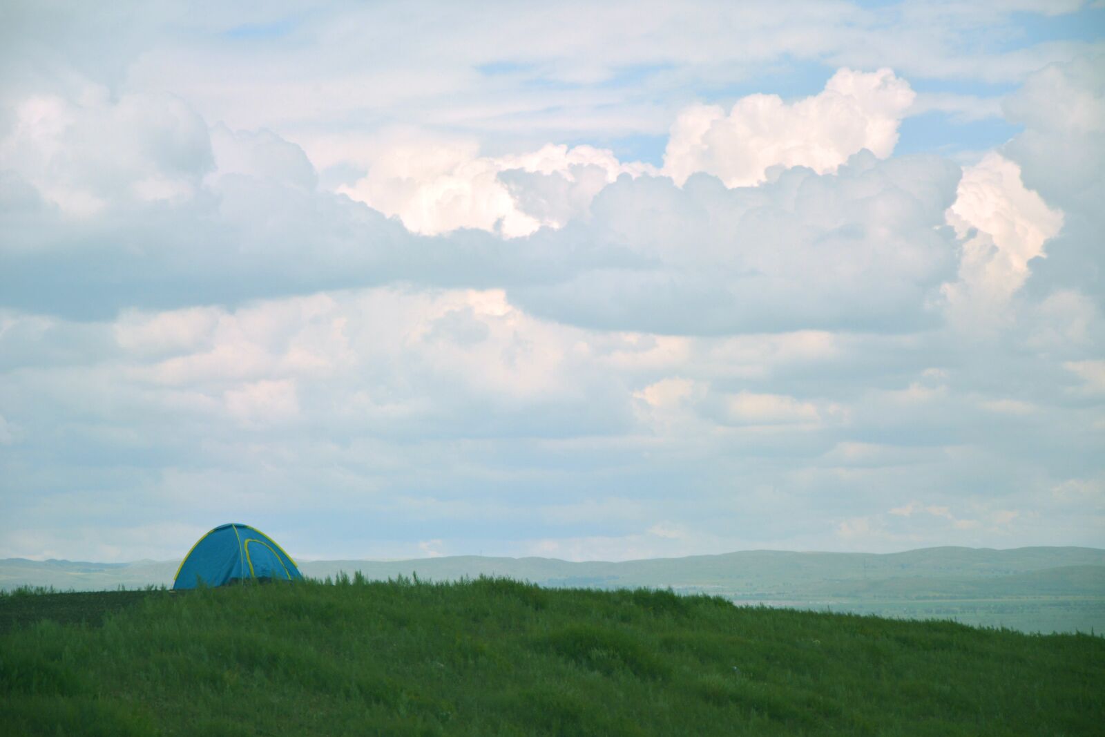Nikon D5200 sample photo. Prairie, cloud, camping photography