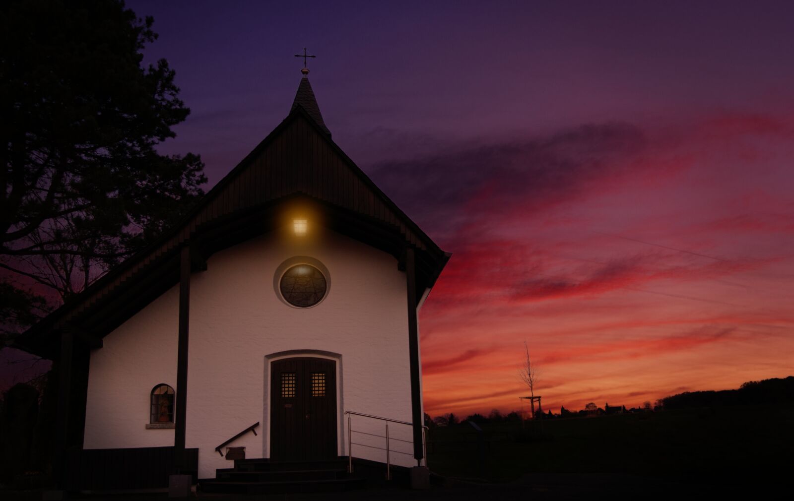 Canon EOS 77D (EOS 9000D / EOS 770D) sample photo. Church, chapel, sunset photography