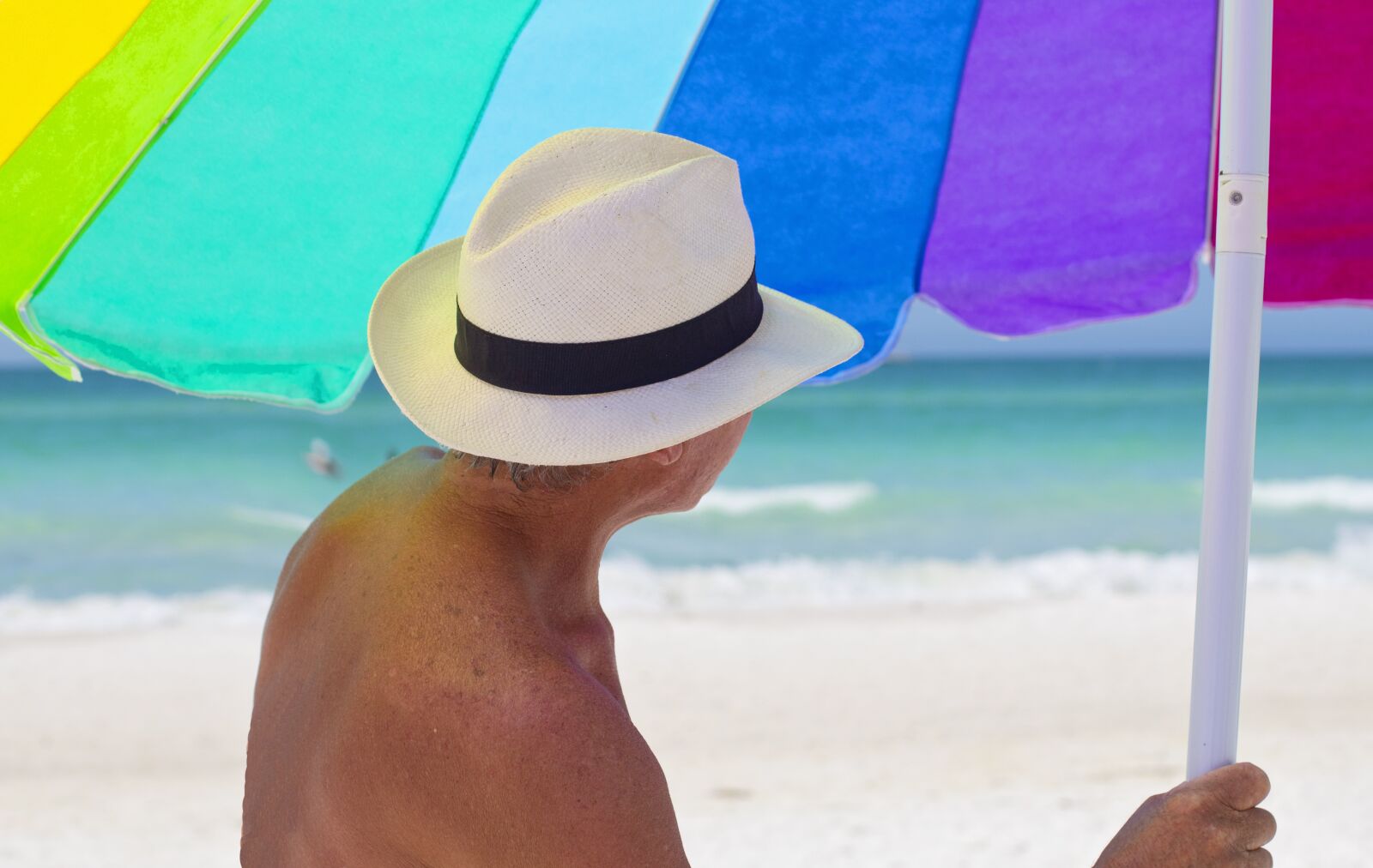 Canon EF 50mm F1.4 USM sample photo. Beach, umbrella, vacation photography