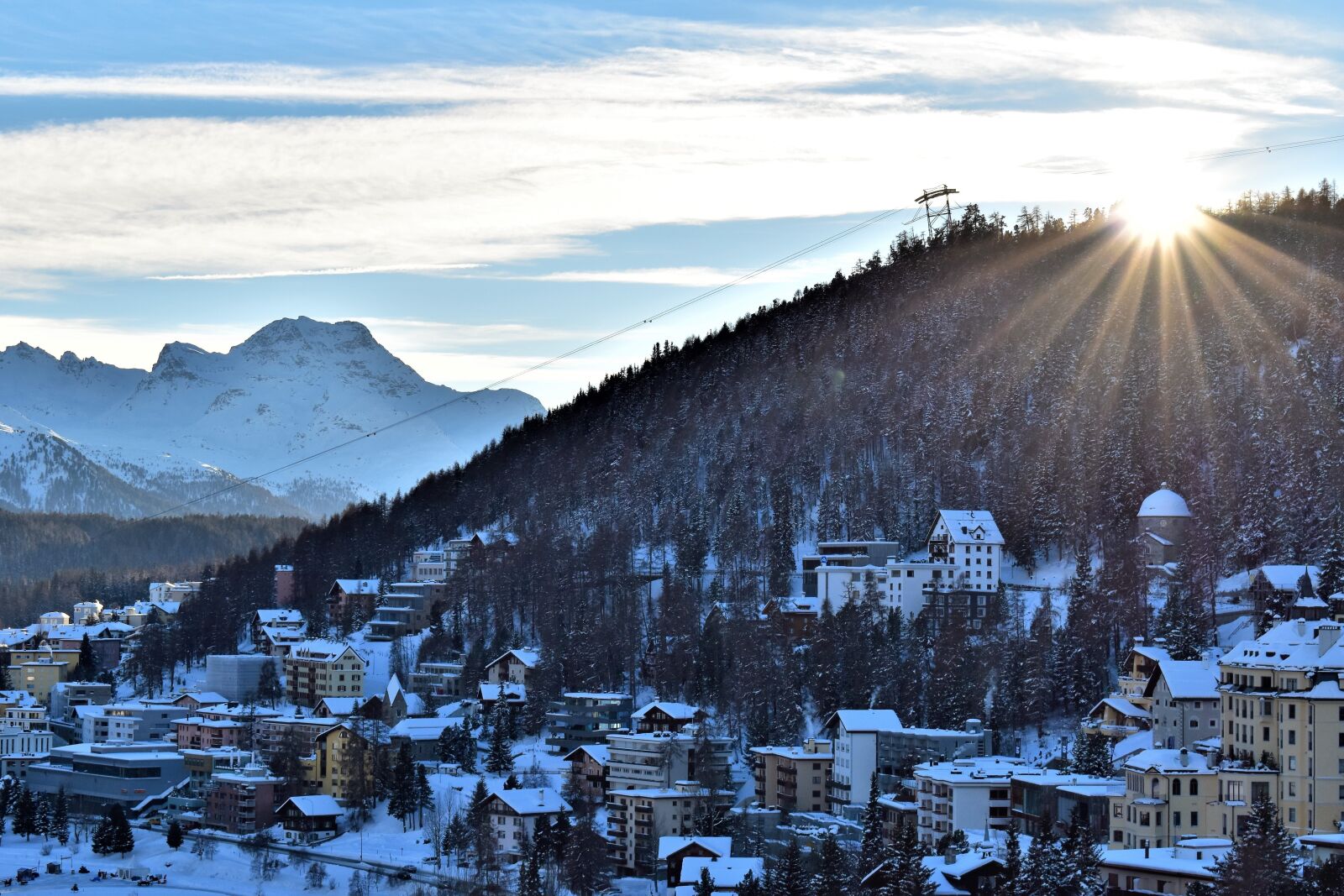 Nikon D5500 sample photo. Winter, mountains, ski area photography