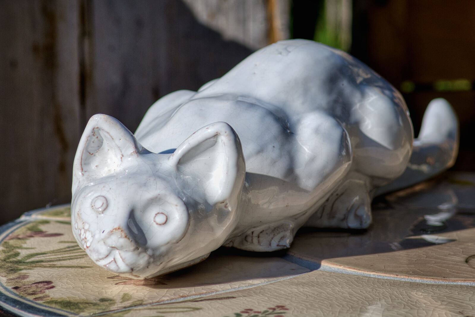 Nikon D7500 sample photo. Figure, ceramic, cat photography