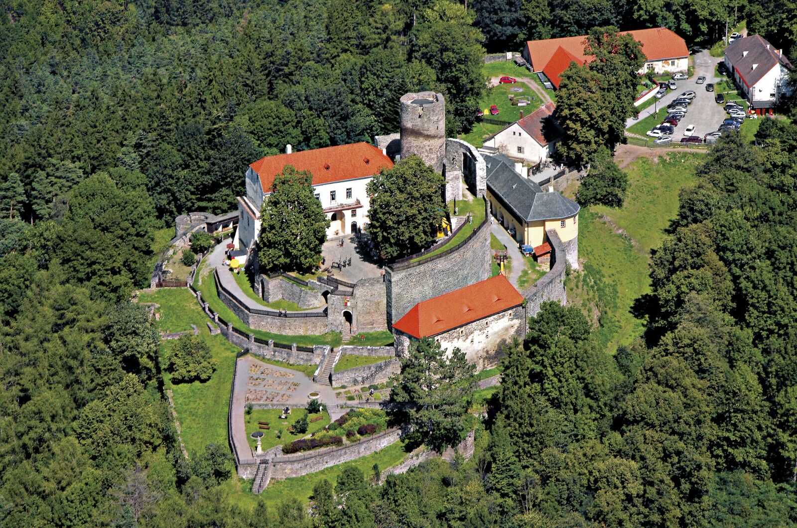 Canon EOS 50D sample photo. Castle, svojanov, aerial view photography