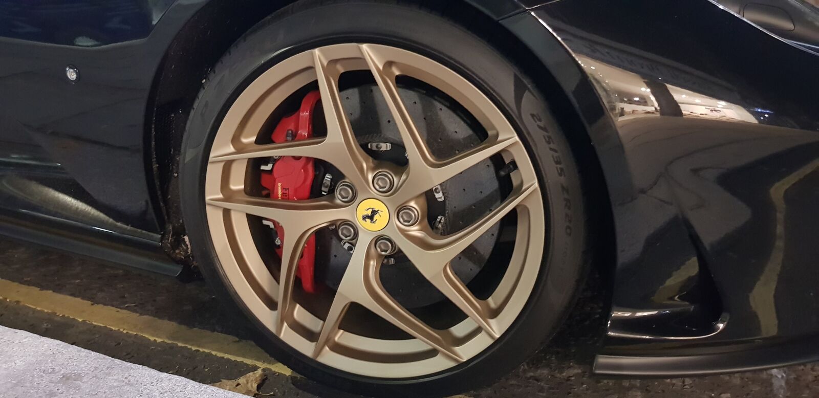 Samsung Galaxy S8 sample photo. Ferrari, wheel, tire photography