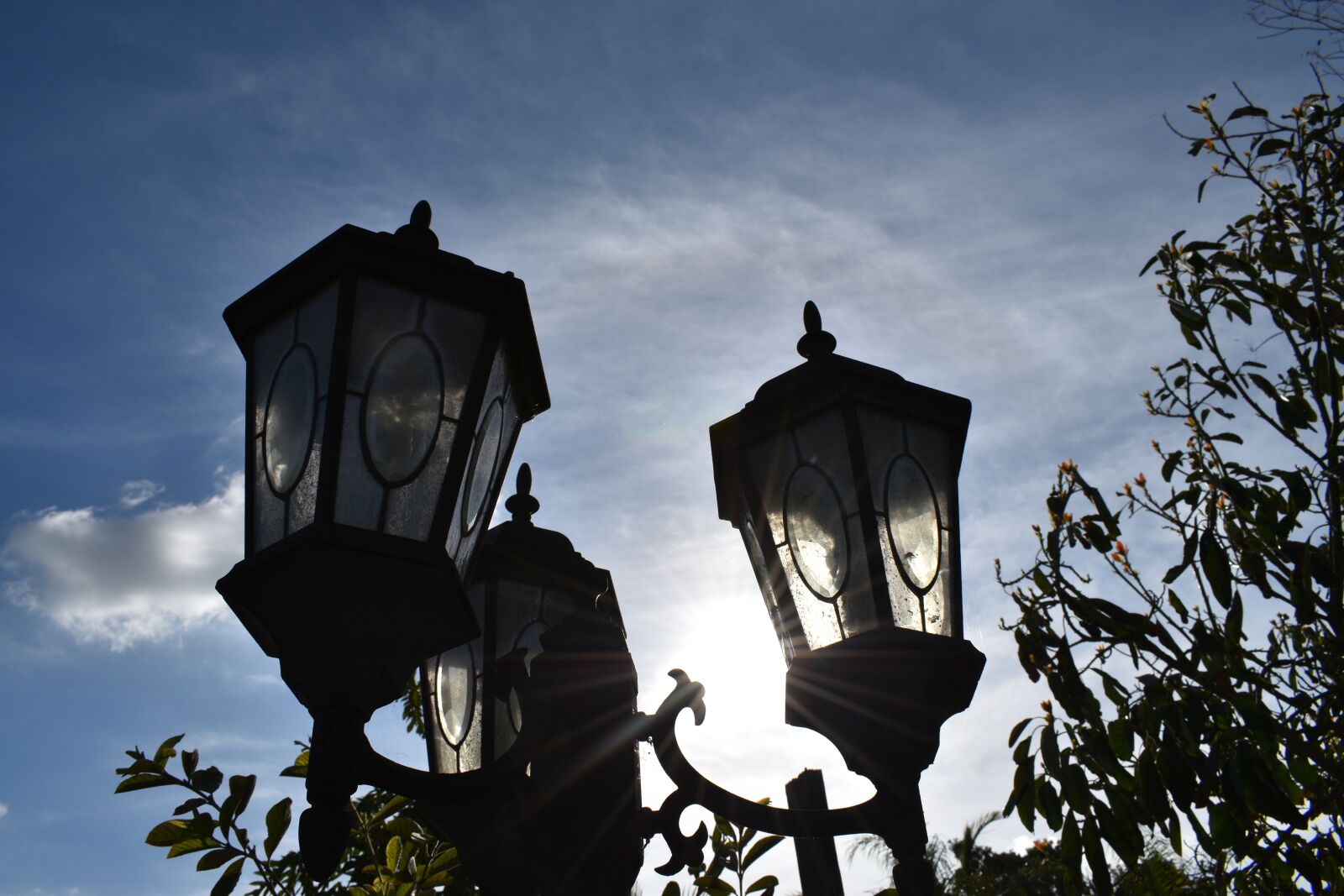 Nikon D3500 sample photo. Lamp, lamp post, silhouette photography