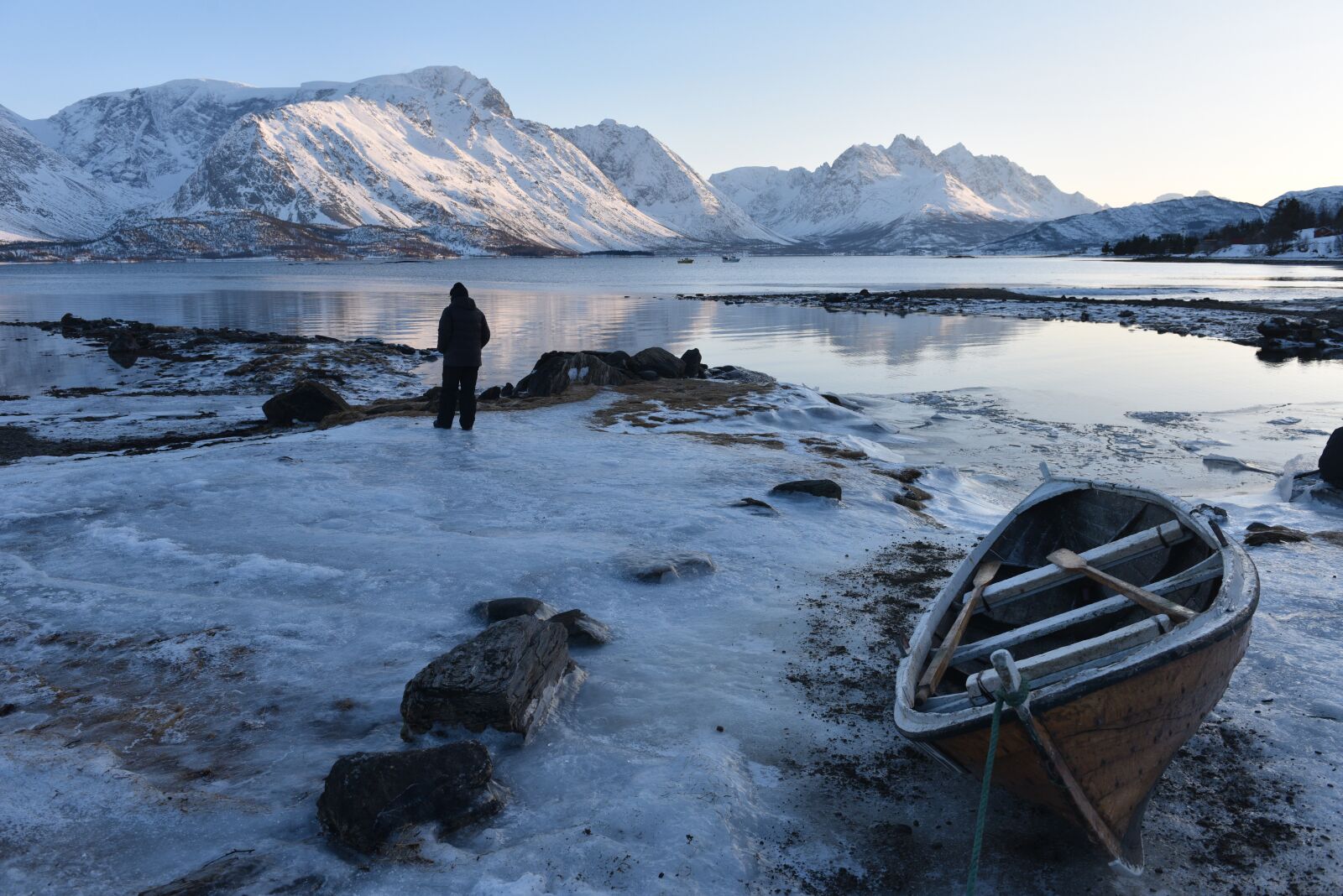 Nikon D810 sample photo. Estuary, snow, fjord photography