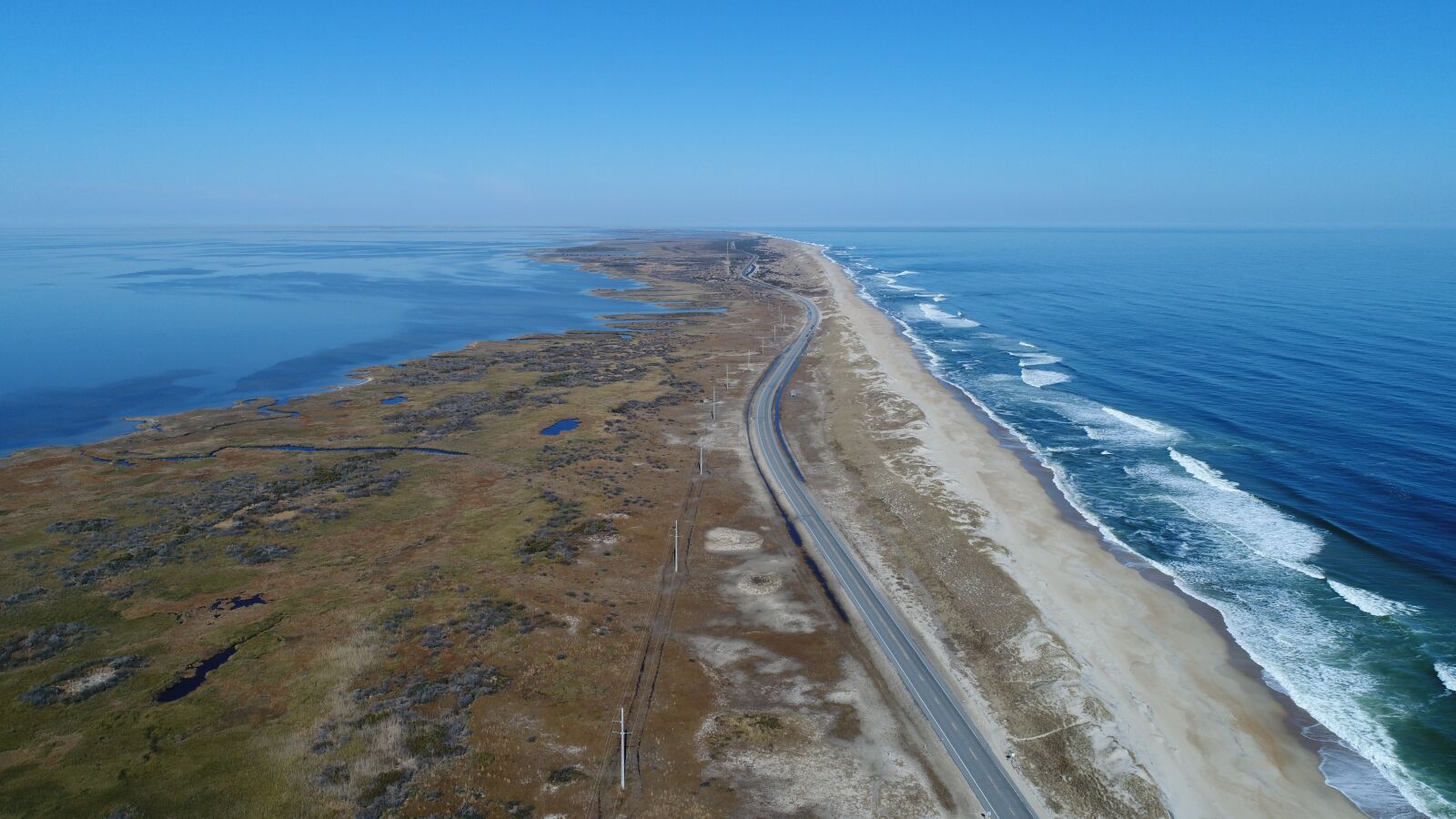 DJI FC6310 sample photo. Drone, aerial, beach photography