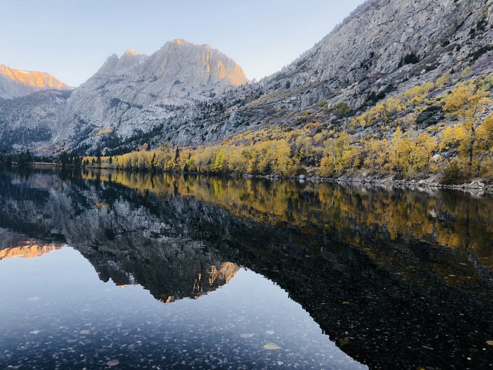 Apple iPhone 8 sample photo. Yellow, mountain, lake photography