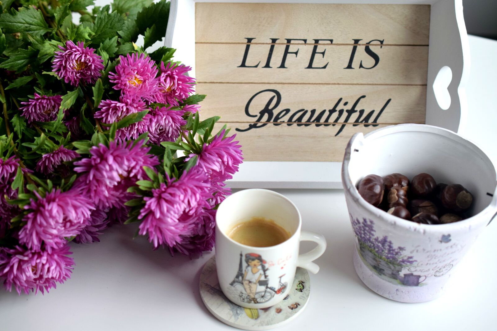 Nikon D5300 sample photo. Coffee, flower, comfort photography
