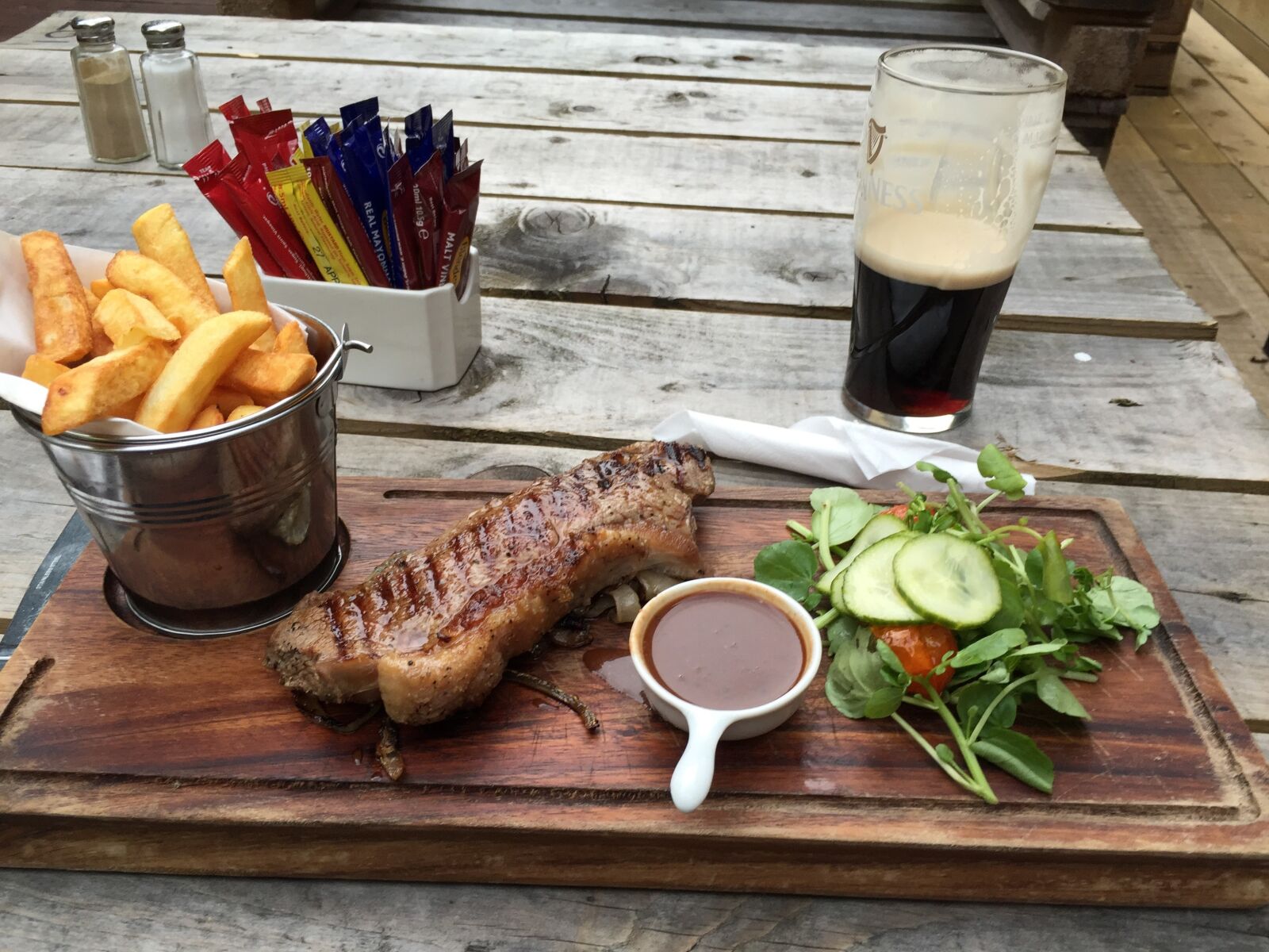 Apple iPhone 6 sample photo. Dinner, salad, steak photography
