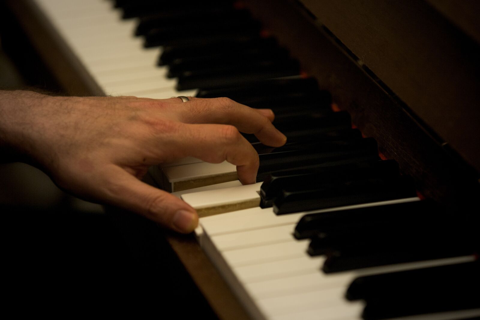 Canon EOS 6D Mark II sample photo. Piano, hand, music photography