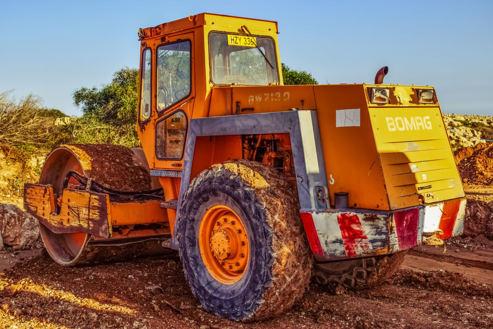 Nikon D3300 sample photo. Road roller, heavy machine photography