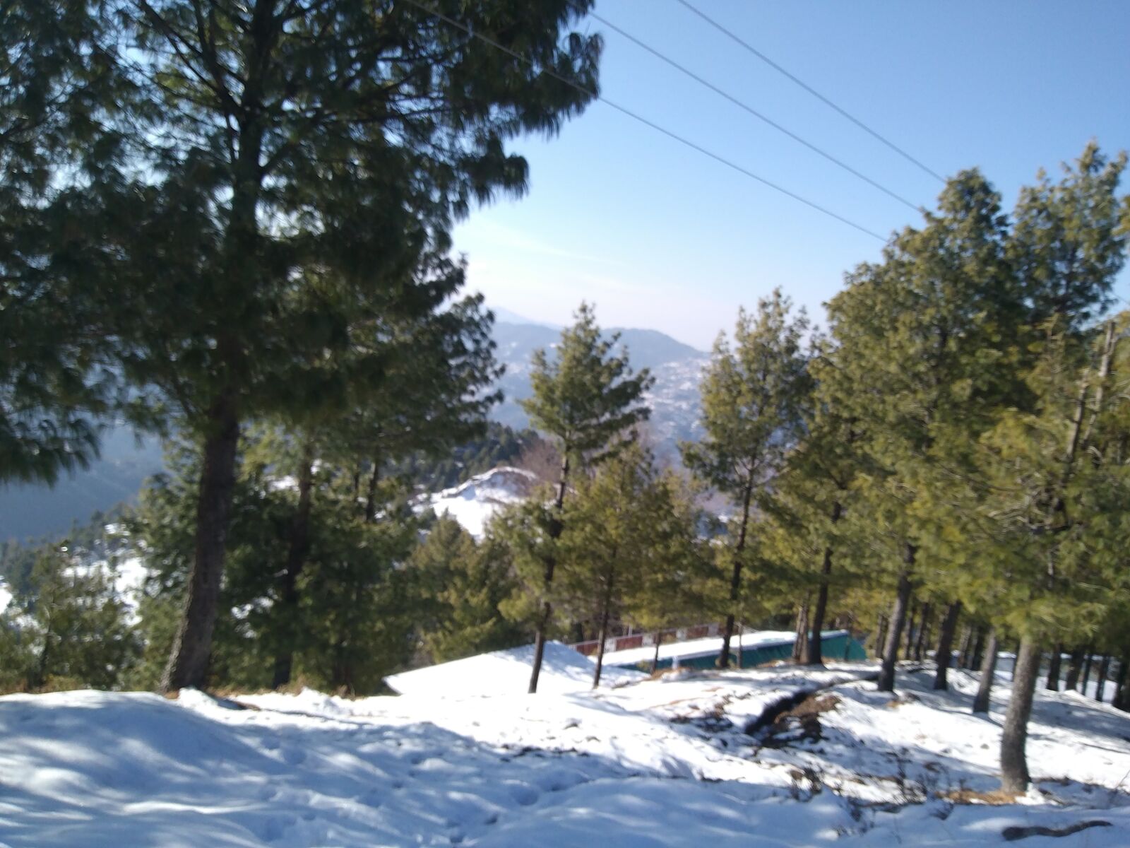 OnePlus A3003 sample photo. Muree, snow, trees photography