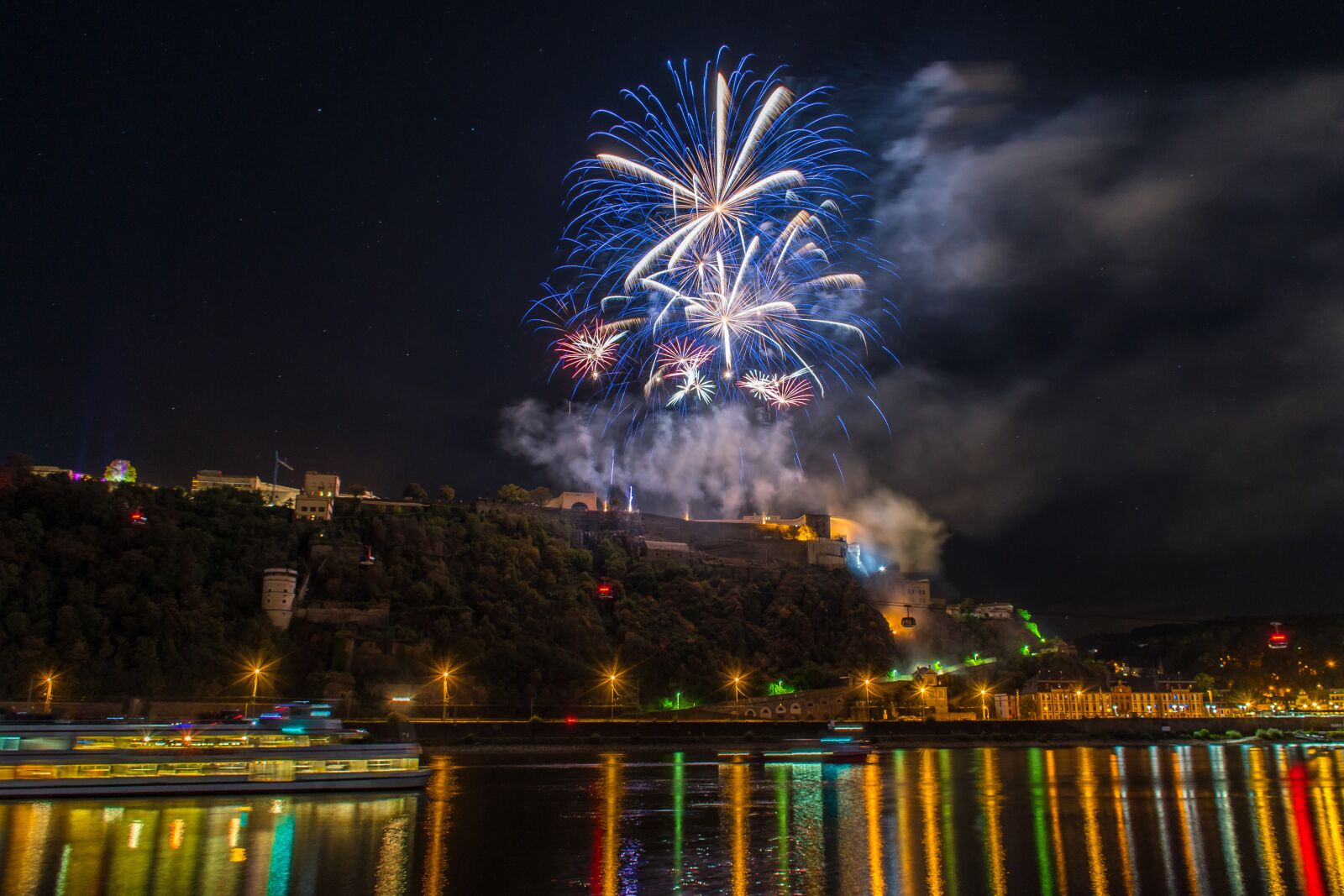Nikon D7500 sample photo. Koblenz, fireworks, ehrenbreitstein photography