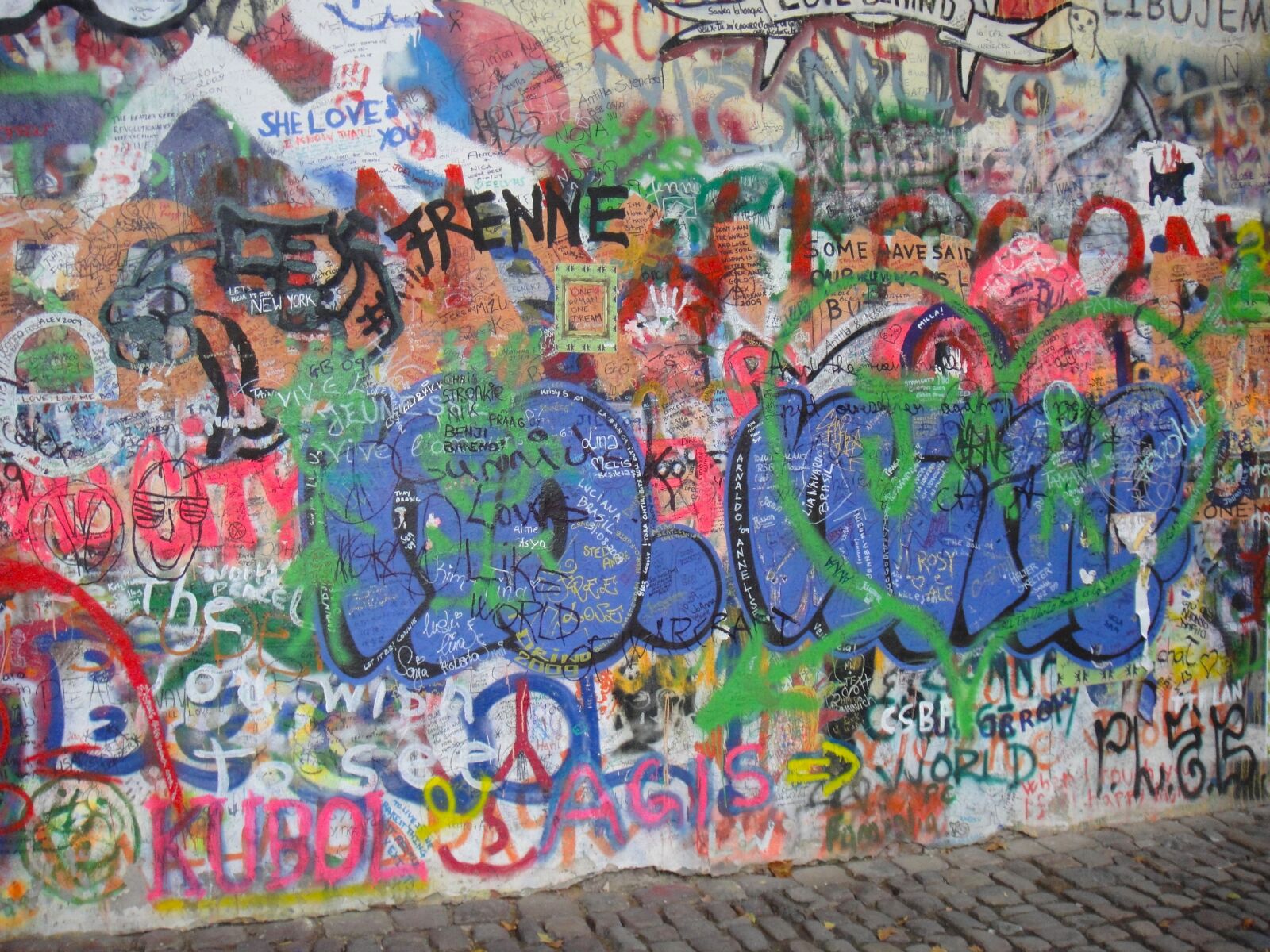 Sony DSC-TX1 sample photo. Prague, graffiti, john lennon photography