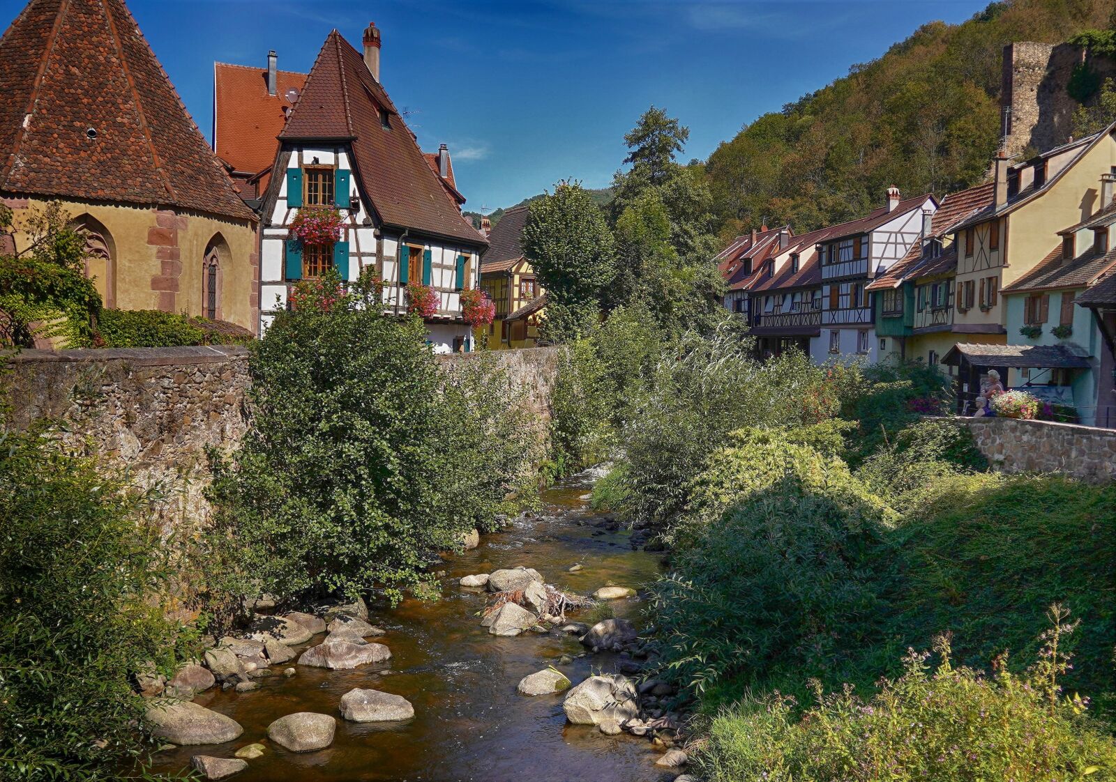 Sony a7 III + Sigma 19mm F2.8 EX DN sample photo. Kayserberg, water, france photography