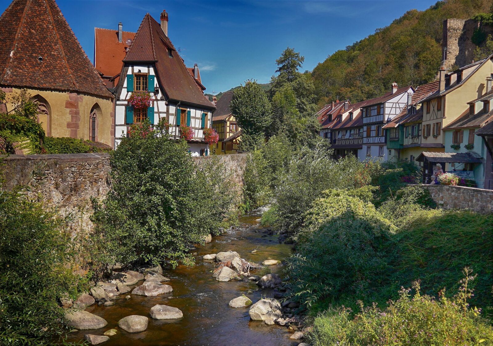 Sony a7 III + Sigma 19mm F2.8 EX DN sample photo. Kayserberg, water, france photography