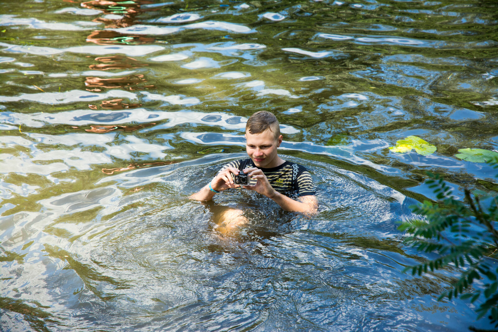 Nikon D7100 sample photo. Camp, dip, forest, pine photography