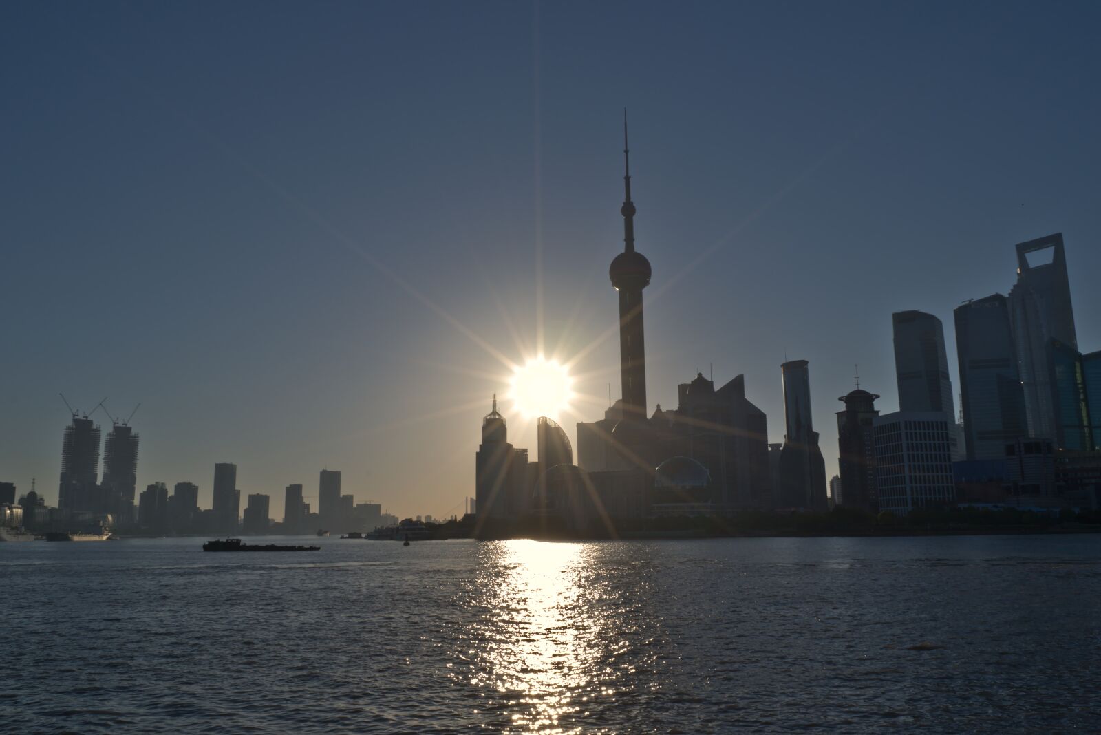 Nikon D5500 sample photo. Shanghai, tv tower, sunrise photography