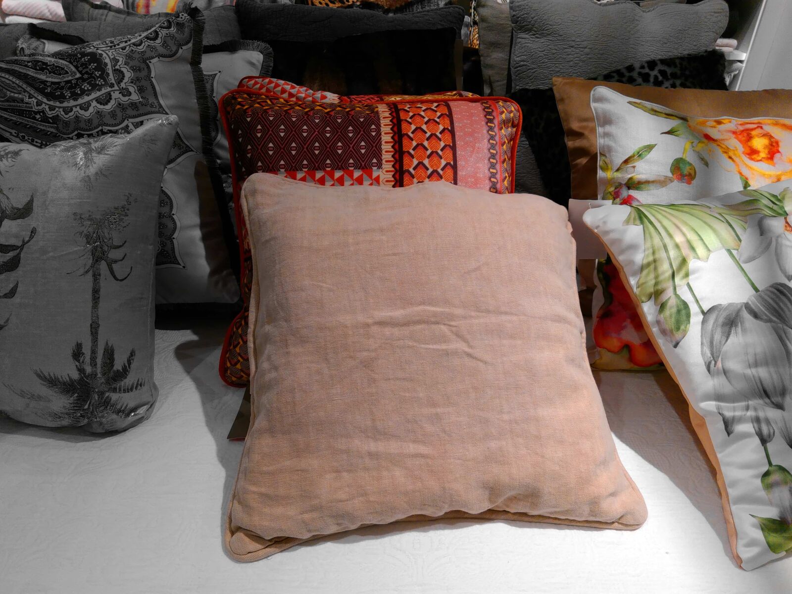Lenovo S60-A sample photo. Colorful, couch, cushion, pillow photography